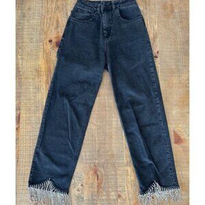 ASOS Denim Rhinestone Black Jeans Size 26
